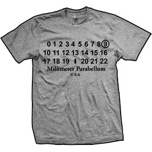 9mm Parabellum Fashion T-Shirt (TriGrey)