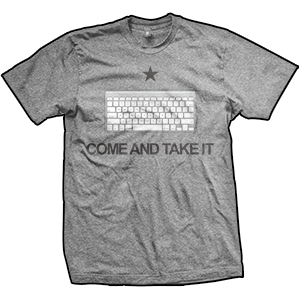 Come And Take It Keyboard T-Shirt (TriGrey)