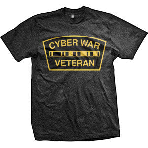 Cyber War Veteran Logo T-Shirt (TriBlack)