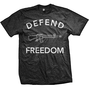 Defend Freedom AR-15 T-Shirt (TriBlack)