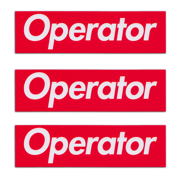 Operator Vinyl Sticker (5x1.4") - 3 PACK