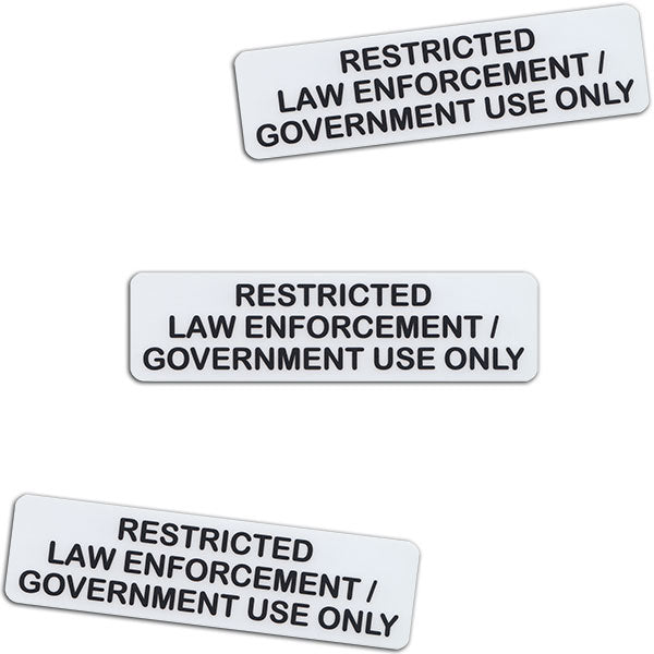 Restricted Law Enforcement / Government Use Only Vinyl Sticker (3.75x1") - 3 PACK