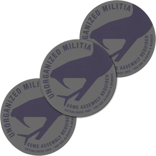 Unorganized Militia Snake Head Vinyl Sticker (3") - 3 PACK